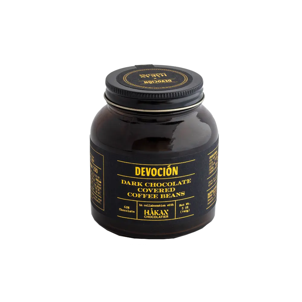 DARK CHOCOLATE COVERED COFFEE BEANS Devoción